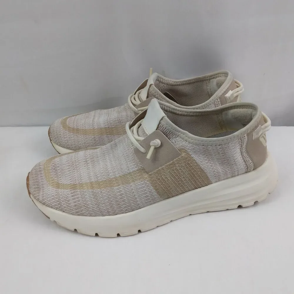 Hey Dude Sirocco Slip On Shoes Sneakers Neutral Beige Comfort Casual Women's 7